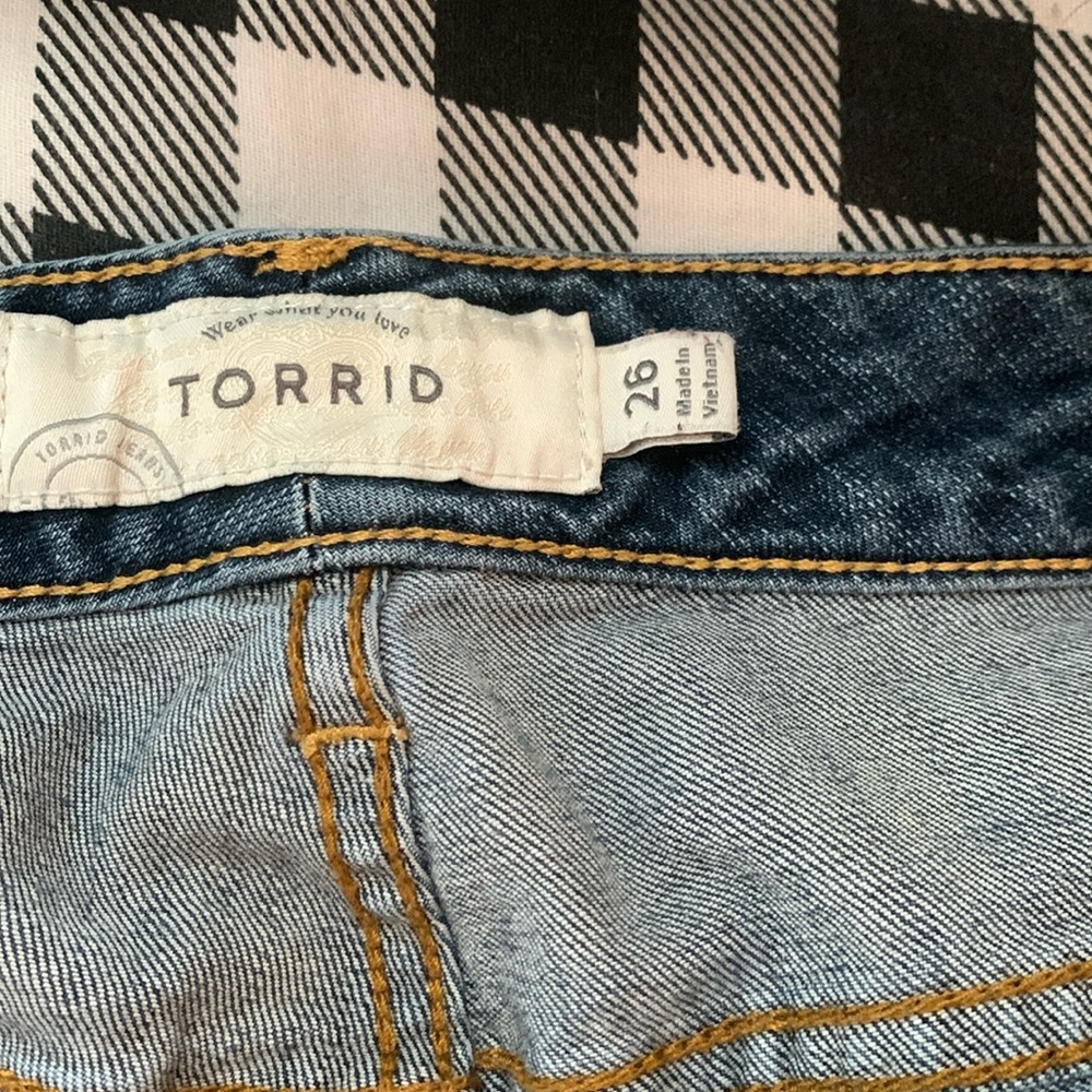 Plus size ruff hem torrid boyfriend jeans